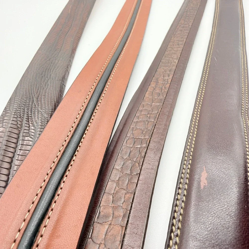 Mens Leather Belt Lot‎ 7pc Jos A Bank Territory Ahead Trafalgar Brown Woven 40